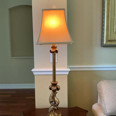 Tall Gold Filigree Lamp
