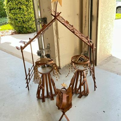 Metal Yard Nativity