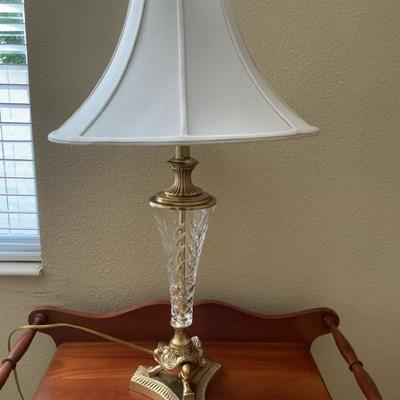 Crystal And Brass Lamp