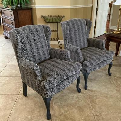 Black Speckled Armchair Pair