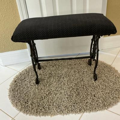 Wrought Iron Padded Vanity Stool