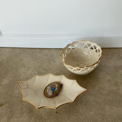 Lenox Jewelry Dishes & Limoges Pendant