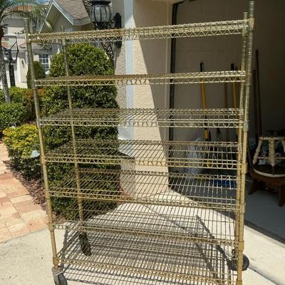 Rolling Metal Shelving Unit