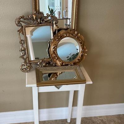Mirror, Mirror On The Wall Plus Wood Accent Table