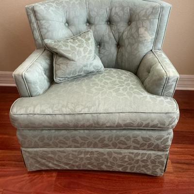 Sage Green Barrel Armchair