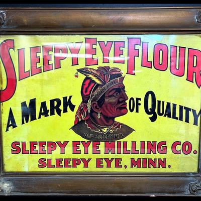Framed "Sleepy Eye Flour Milling Co." Advertisement 