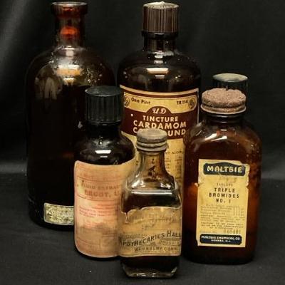 Vintage Collection of Medicine Bottles