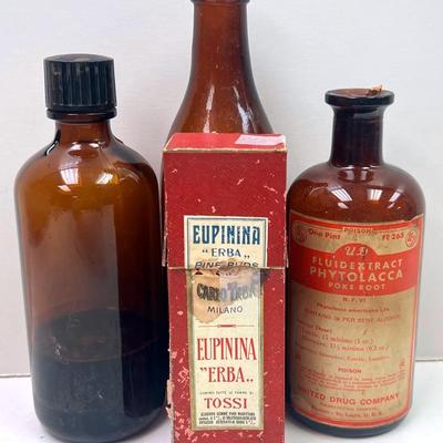 Vintage Pharmaceutical Bottle Arrangement 