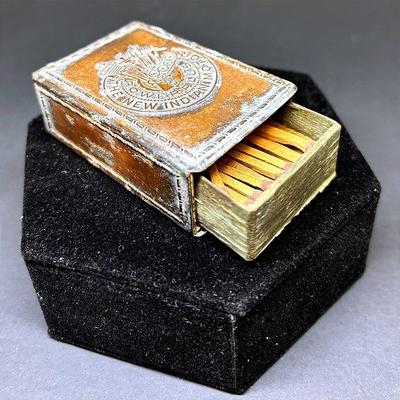 Very Rare Indiana Motorcycle Advertising Copper Matchbox  