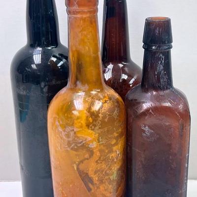 Vintage Amber Bottles