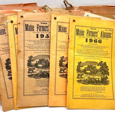 Antique “Maine” Farmers Almanac Assortment