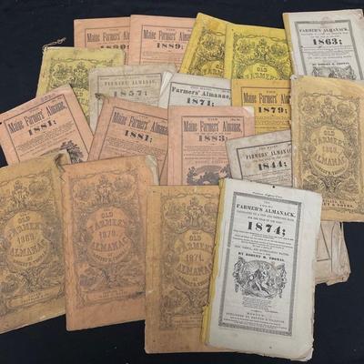 Antique Farmers Almanacs 