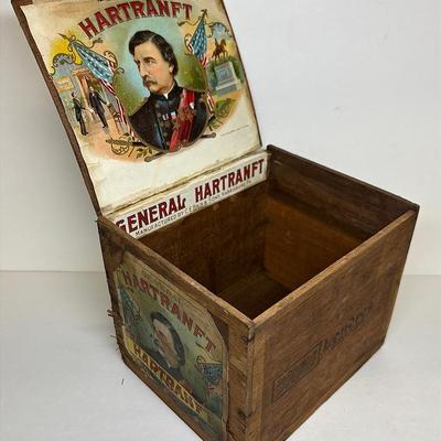 Vintage Cigar Box featuring General John F. Hartranft 