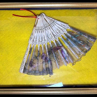 RARE Vintage Victorian Custom Fan With Display 