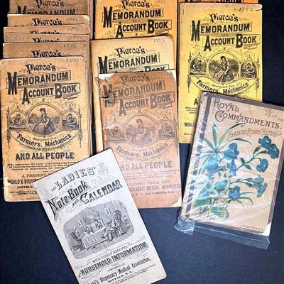 Antique Pierces Memorandum Account Books and More 