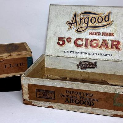 Vintage Argood Cigar Box and Habana Nectar Box 