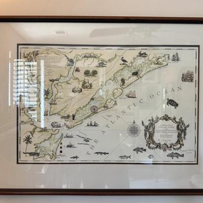Signed and numbered print of the Charleston coastline