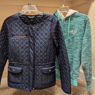 Lot #119 - Women's Size L Tommy Hilfiger Quilted Jacket and Salt Creek Hoodie Lot