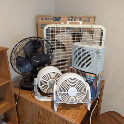 Lot #172 - Lot of 4 Fans and a Heater