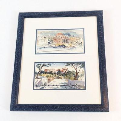 Lot #143 - Framed Watercolor Paintings by George Papadoperakis