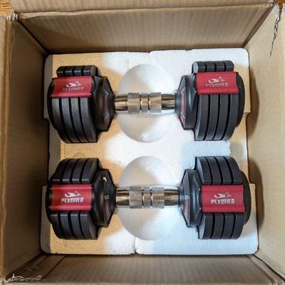 Lot #K107 - FLYBIRD Adjustable Dumbbells,15LB Set of 2 for Home Gym Exercise & Fitness