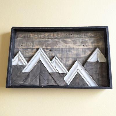 Lot #44 - Wood 3D Mountain Wall Art