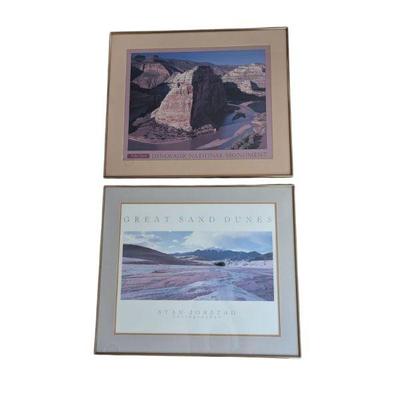 Lot #182 - Framed Prints of Dinosaur National Monument and Great Sand Dunes

