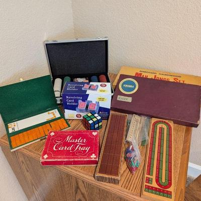 Lot #178 - Mixed Game Collection Lot Including Mah Jongg, Scrabble, Poker