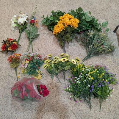 Lot #155 - Lot of Mixed Artificial Flowers