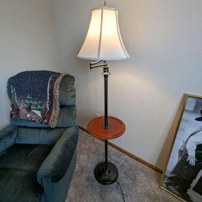 Lot #91 - Floor Lamp with Table