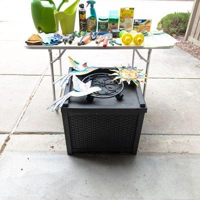 Lot #212 - Gardening and Outdoor Decor Items Lot