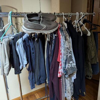 Lot #81 - Men's Size L & XL Clothing Lot with Size 11 Shoes