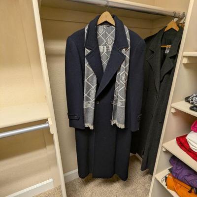 Lot #114 - Evan Picone Wool Overcoat with Scarf - Made in Italy