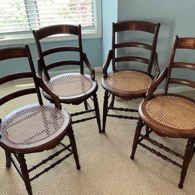 Four Cane Chairs