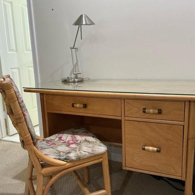Desk With Chair And Lamp