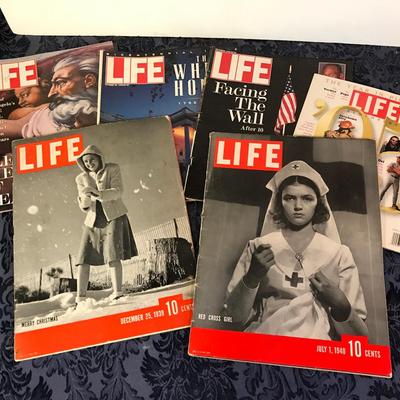 Six Vintage Life Magazines
