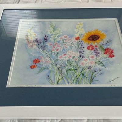 Signed Print Named Summer Bouquet By Cavagnaro