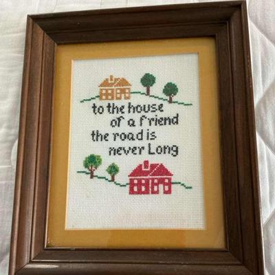 Framed Needle Point Piece