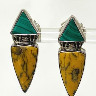“Gourneau” Signed Sterling Silver Earrings