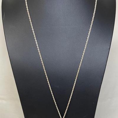 Sterling Silver Lariat Rope Necklace