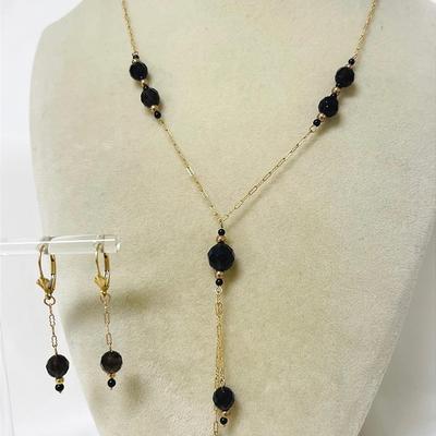 Smokey Quartz Gold Jewelry Set