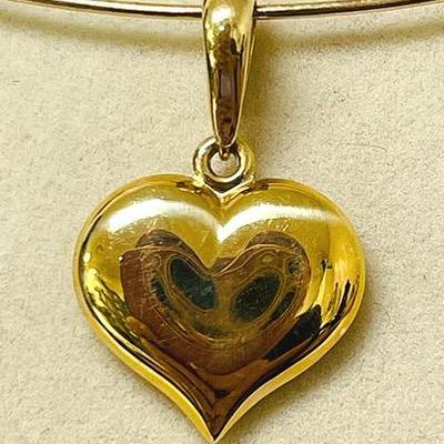 “Milor” 14K Gold Heart Pendant 