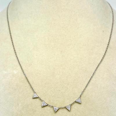 Sterling Silver Triangle Necklace