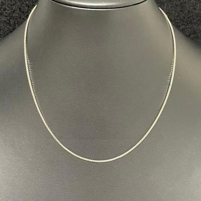 Italian Silver Box Chain Necklace
