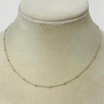 Sterling Silver Link Bead Necklace