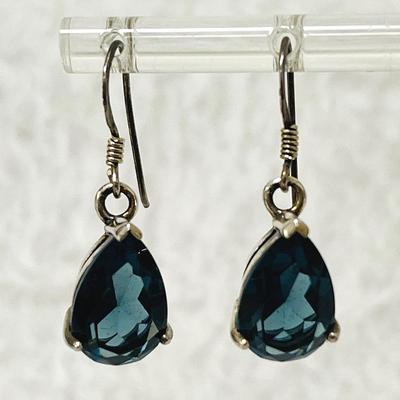 Sterling Silver Glass Bead Earrings