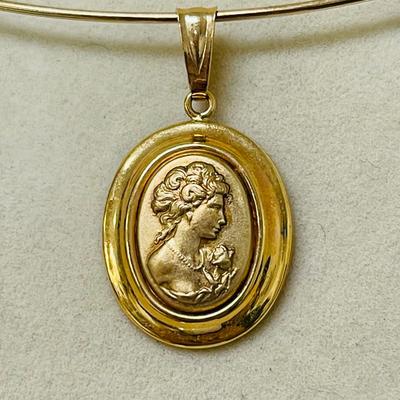14K Gold “Milor” Cameo Pendant