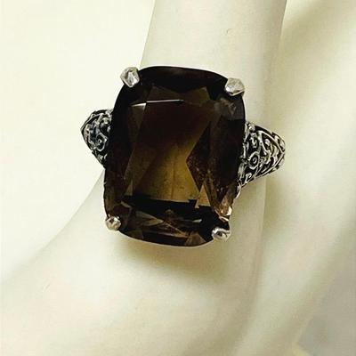Sterling Silver Smokey Quartz Ring