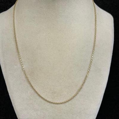 14K Gold Signed “AD” Necklace
