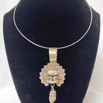Signed “Gary G. Sanchez” Kachina Head Pendant
